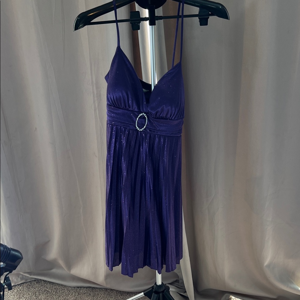 Speechless Purple Mini Dress with Sparkle Detail
